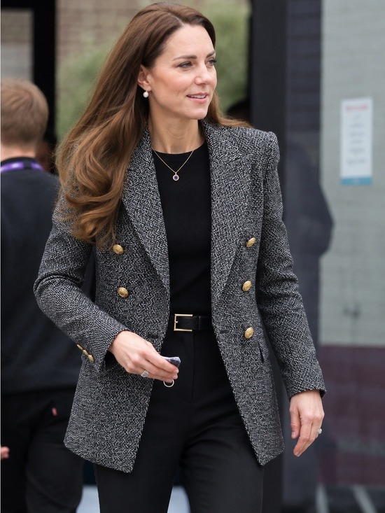 Zara Jackets & Blazers - ZARA Bloggers Textured Tweed Double-Breasted Blazer with Gold Buttons